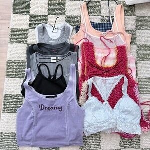 9 x tank tops - xs/small